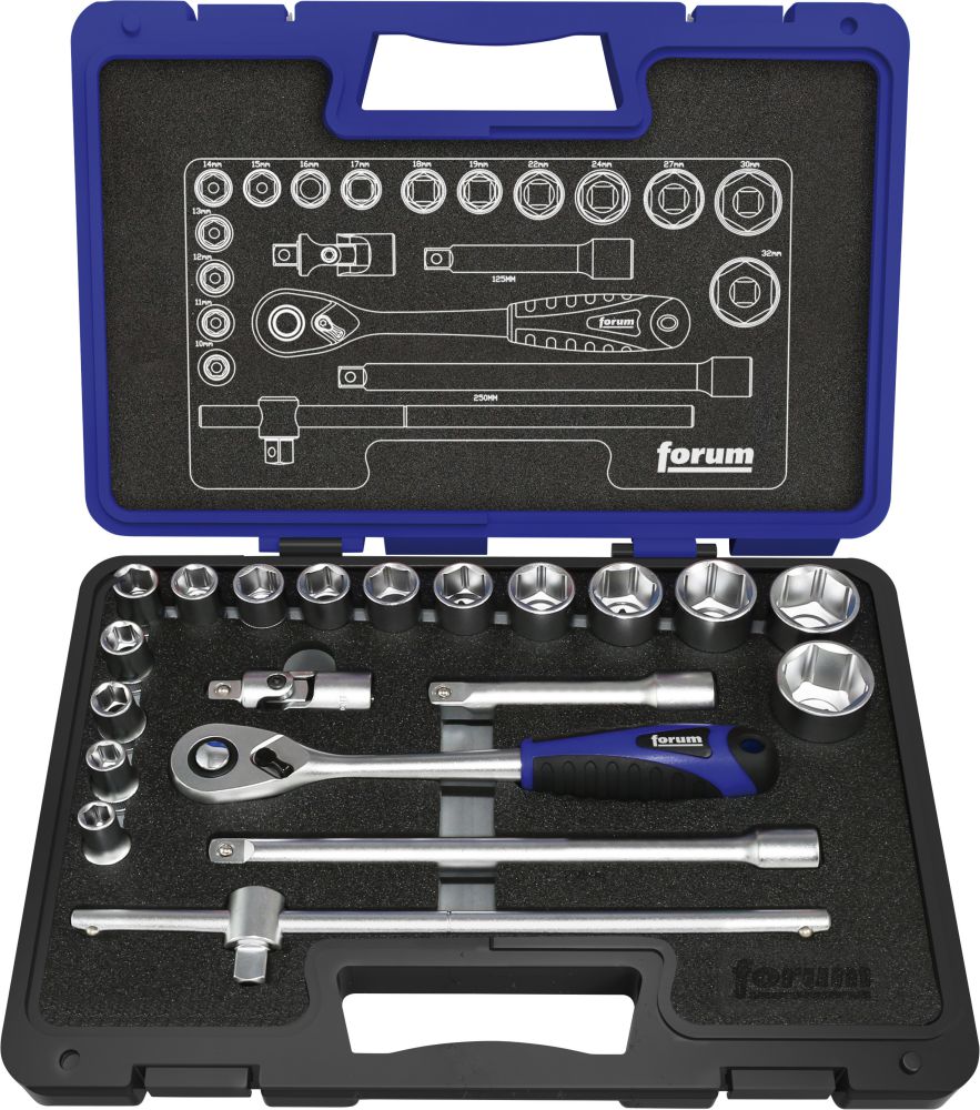 Produktbild FORUM Steckschlüssel Garnitur 1/2" 20tlg.