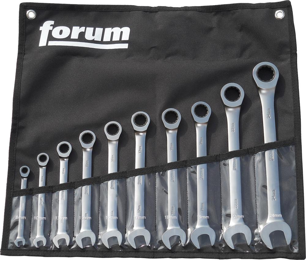 Produktbild Forum Maulschlüssel mit Ringratsche10tlg. gerade 8-24mmFORUM
