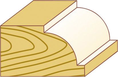 Produktbild FORTIS Viertelstabfräse HW R9,5 32,7x17,5x59 bild 2