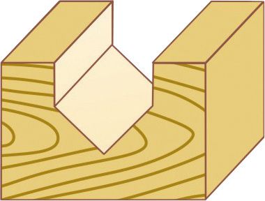 Produktbild FORTIS V-Nutfräser HW 11x14x45 S8 bild 2