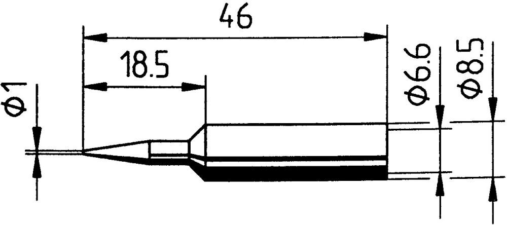 Produktbild Ersa Lötspitze 0,8mm Verlängerung Nr.0832SDLF