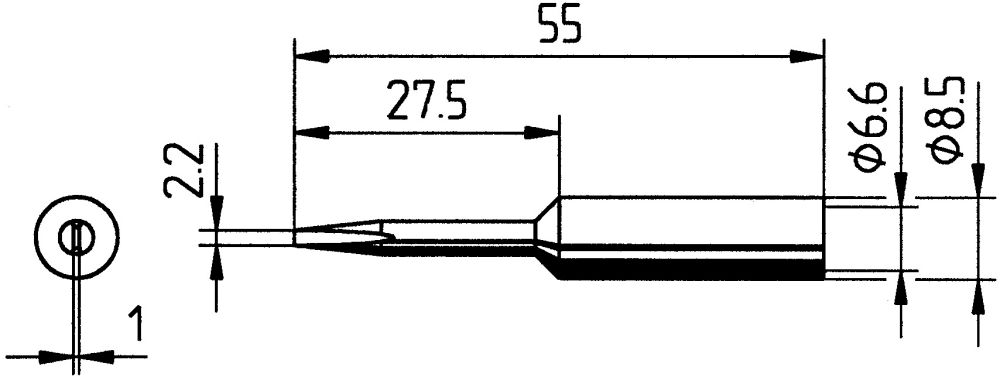 Produktbild Ersa Lötspitze meißelform 2,2mm Verlängerung Nr.0832KDLF