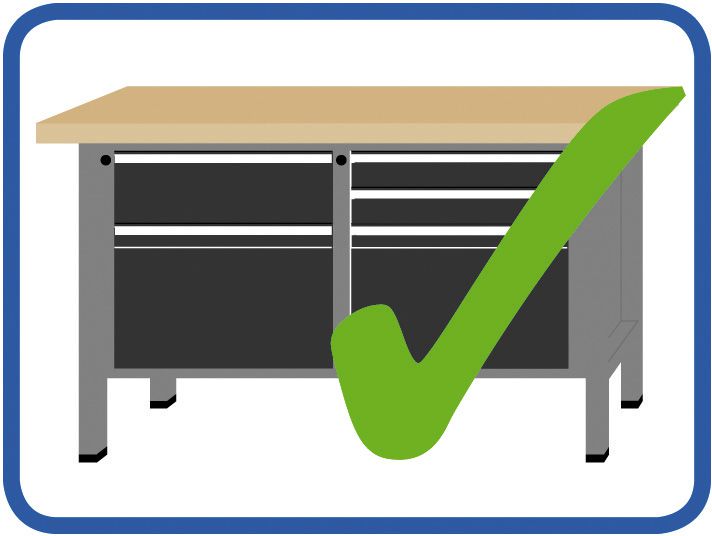 Produktbild Anke Kasten Werkbank 2000 205 VX 50 mm, 850 mm 7035/5010 bild 11