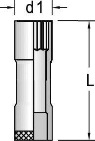 Produktbild Forum Steckschlüsseleinsatz 1/2" 22,0mm 6kt.lg.FORUM bild 2