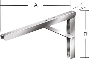 Produktbild Vormann Klappträger Multifire 300 x 200 x 30 mm verzinkt