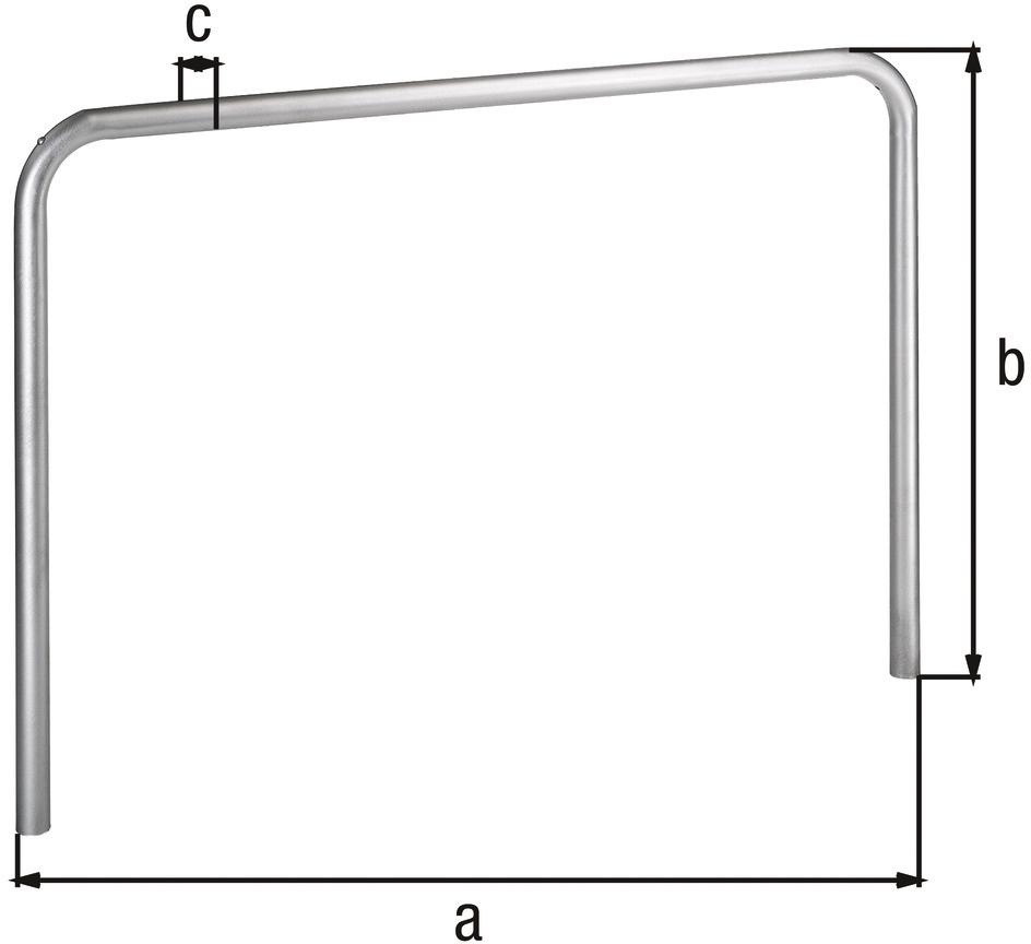 Produktbild Alberts Abweisbügel verzinkt H1500 B1000 D60 mm