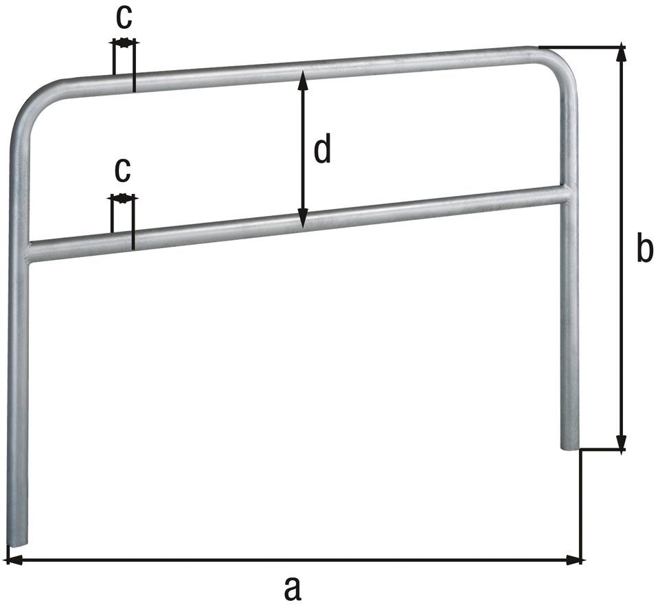 Produktbild Alberts Schutzbügel mit Querrohr feuerverzinkt 60/1500x1000