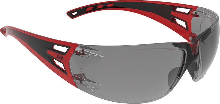 Produktbild JSP Brille Forceflex FF3 KN beschichtet Rahmen rot