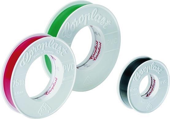 Produktbild Coroplast Isolierband 302 10 meter x15 mm Breite grün/gelb