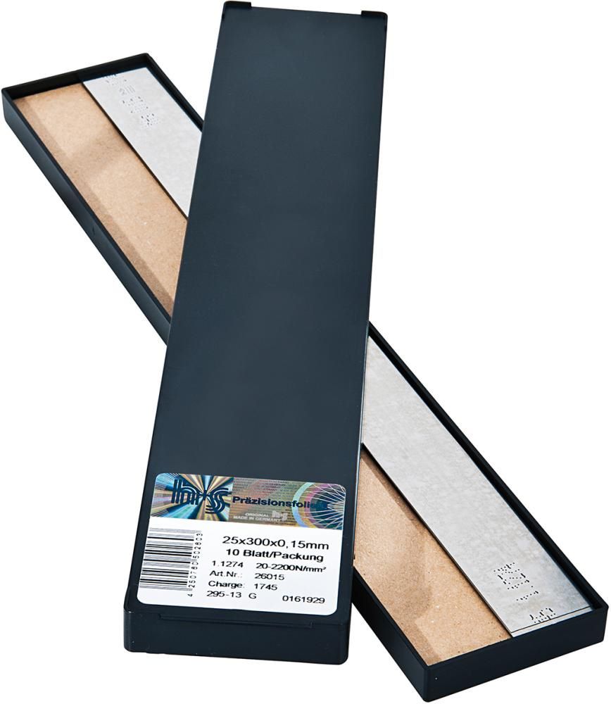 Produktbild H+S Metallfolien Sortiment 25 mm 0,01-1,00 mm 21 teilig
