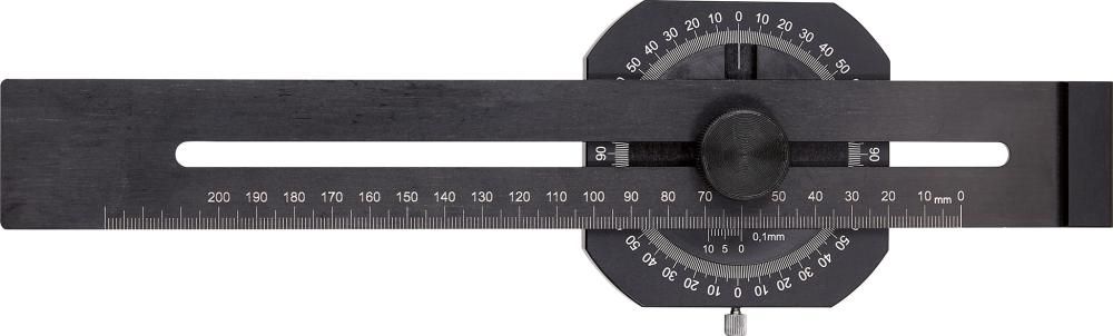 Produktbild Fortis Präzisions Streichmass 300 mm Ablesung 0,1 mm mit Gradmesser