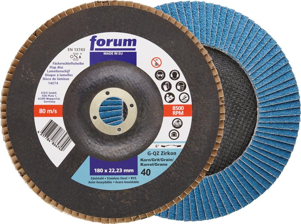 Produktbild Forum Schleifmopteller 6 Grad 180mm Korn 80 gewölbt