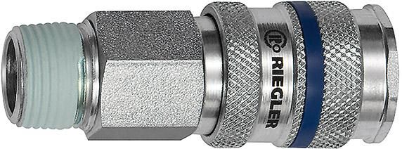 Produktbild Riegler Schnellverschlusskupplung Außengewinde R 3/8 Zoll Schlüsselweite 19 mm