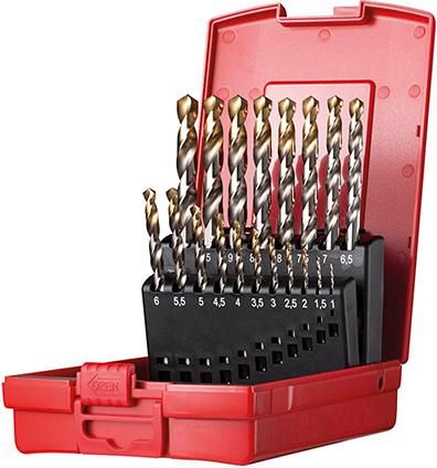 Produktbild Dormer Spiralbohrer Set 1,0-10,0 mm A002 118G Typ N 4xD 19 teilig Tin Tip A09520