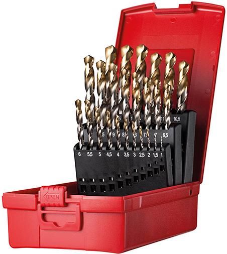 Produktbild Dormer Spiralbohrer Set 1,0 -13,0mm A002 in Box 118G Typ N 4xD 25 teilig Tin Tip A09520