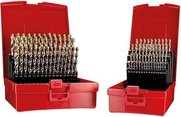 Produktbild Dormer Spiralbohrer Set 1,0-10,0mm A002 in Box 118G Typ N 4xD 91 Teilig Tin Tip A095209