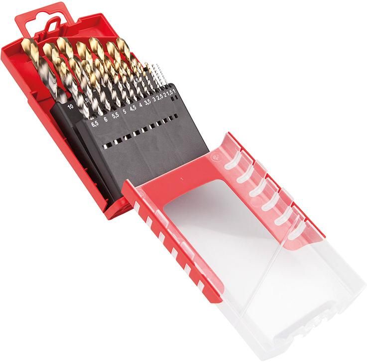 Produktbild Dormer Spiralbohrer Set 1,0-10,0mm A002 in Box 118G Typ N 4xD 19 teilig Tin Tip A087201