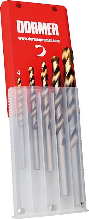 Produktbild Dormer Spiralbohrer Set 4,0-10,0 mm A002 in Box 118G Typ N 4xD 5 Teilig Tin Tip A08910