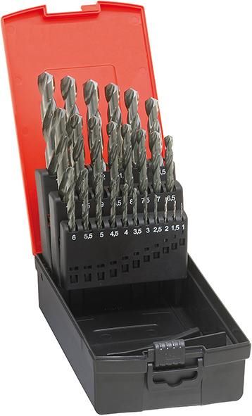 Produktbild Gühring Spiralbohrer Set 1,0 - 13,0 mm DIN338 HSS geschliffen Typ N 25 Teilig