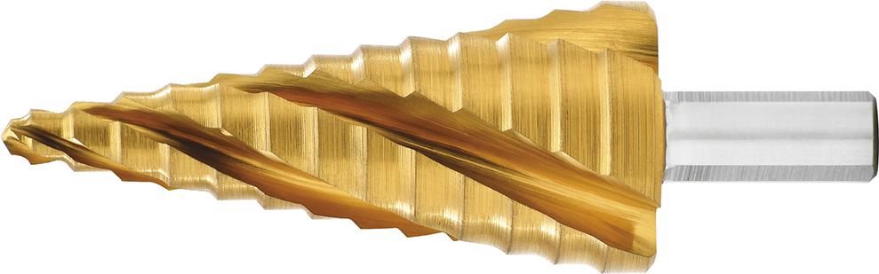 Produktbild Exact Stufenbohrer HSS TiN 4-fach Spiralnute 6-30 mm