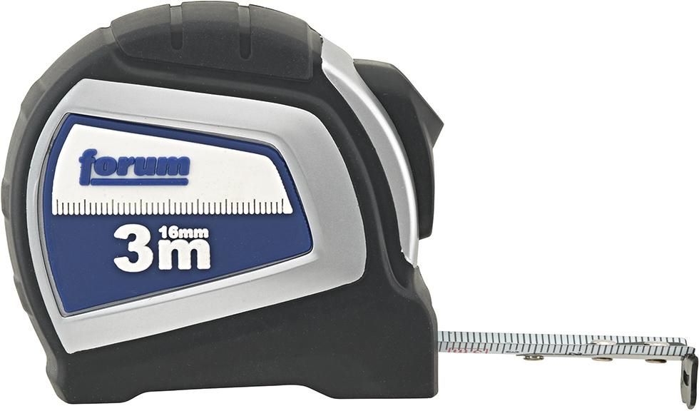 Produktbild Forum Taschenbandmaß Autolock 3 meter x16 mm weiß