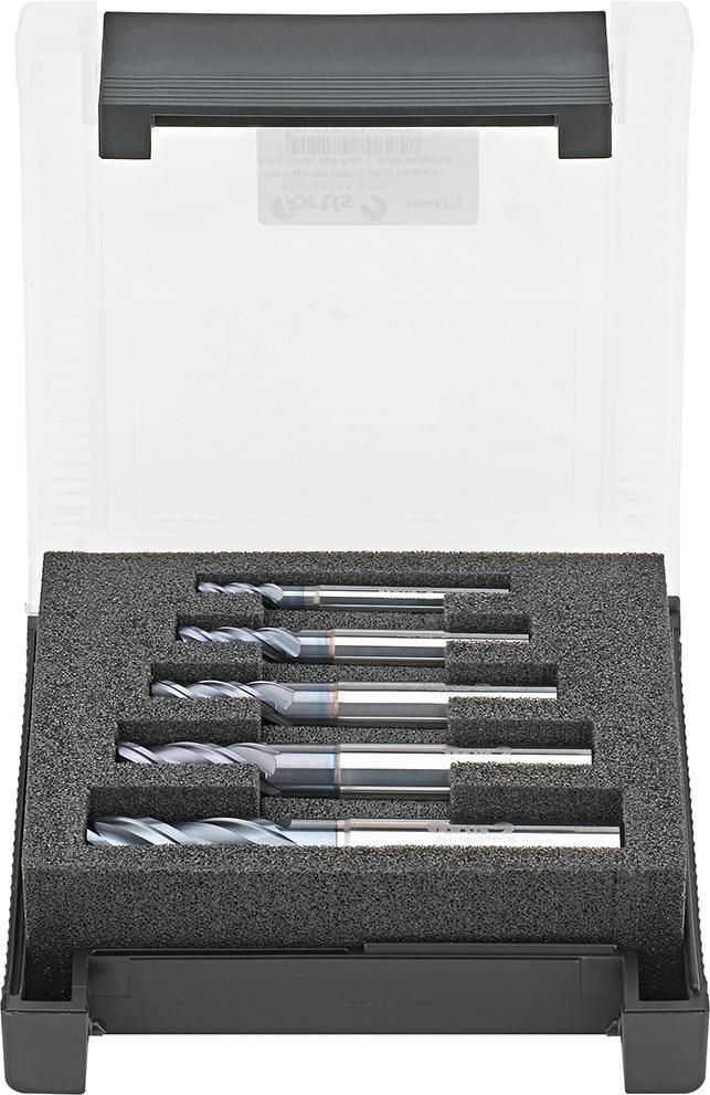 Produktbild Fortis Schaftfräser Satz 5 teilig 6-16 mm VHM HPC INOX D6527 LHB Carapace