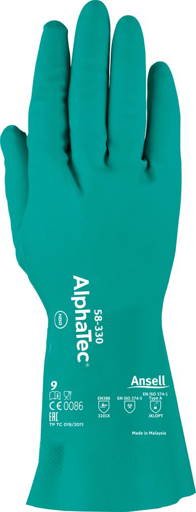 Produktbild Ansell Handschuh AlphaTec 58-330 Nitril grün Gr. 11