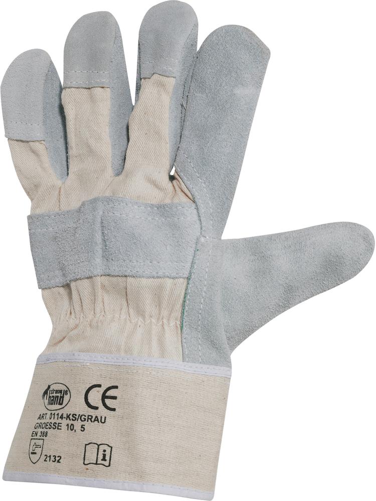 Produktbild Strong Hand Handschuh Kernspaltleder weiße Stulpe Gr. 10