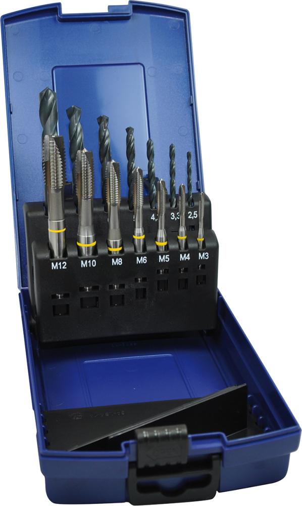 Produktbild FORUM Maschinen Gewindebohrer D371B HSSE Set KLM3-M12 6H