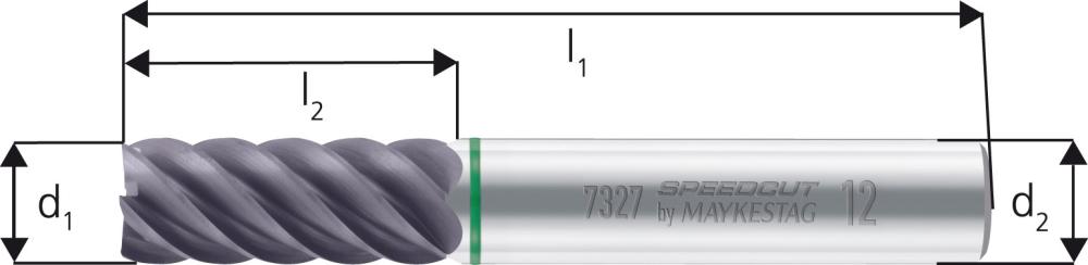 Produktbild Maykestag Schaftfräser D6527L VHM 4mm TiALN Z6