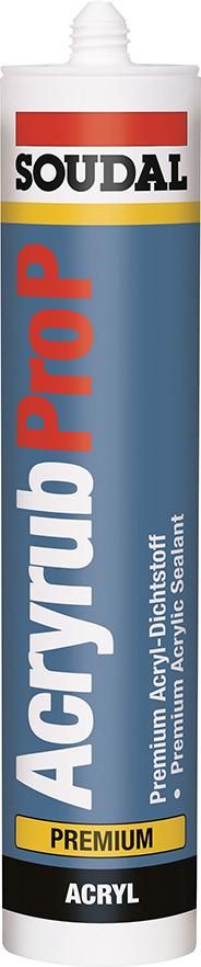Produktbild Soudal Acryl Dichtstoff Acryrub Pro P weiß Kartusche mit 310 ml