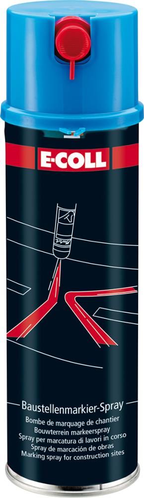 Produktbild E-Coll Baustellenmarkierspray blau Spraydose mit 500 ml