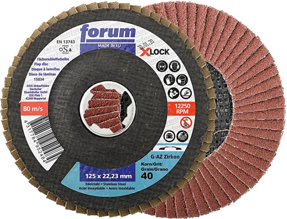 Produktbild Forum Fächerschleifscher X-LOCK 125 mm Korn 40 gerade