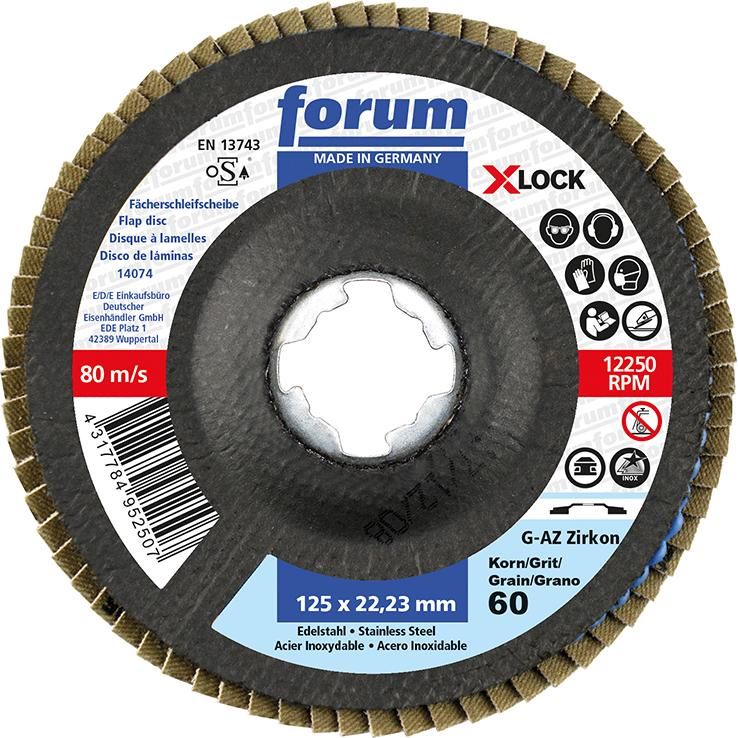 Produktbild Forum Fächerschleifscher X-LOCK 125 mm Korn 60 gerade