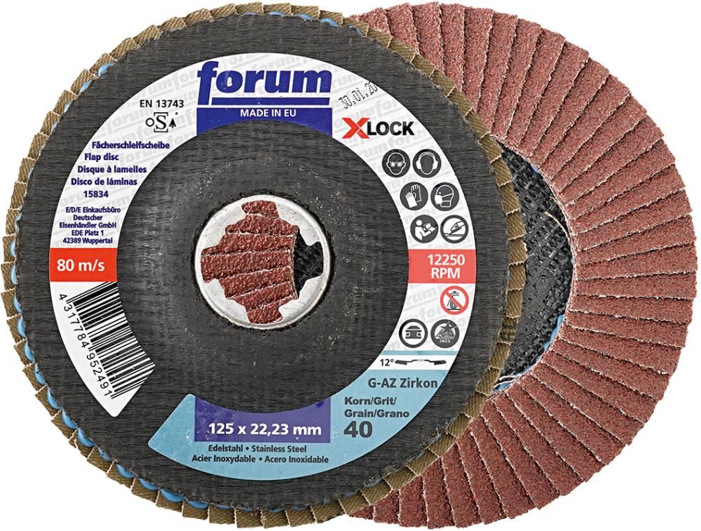 Produktbild Forum Fächerschleifscher X-LOCK 125 mm Korn 40 gewölbt