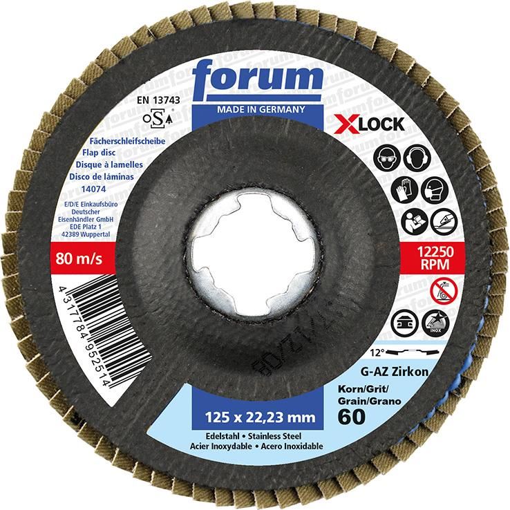 Produktbild Forum Fächerschleifscher X-LOCK 125 mm Korn 60 gewölbt