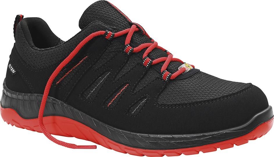 Produktbild Elten Sicherheitshalbschuh Maddox black red Low ESD S3 Gr. 44