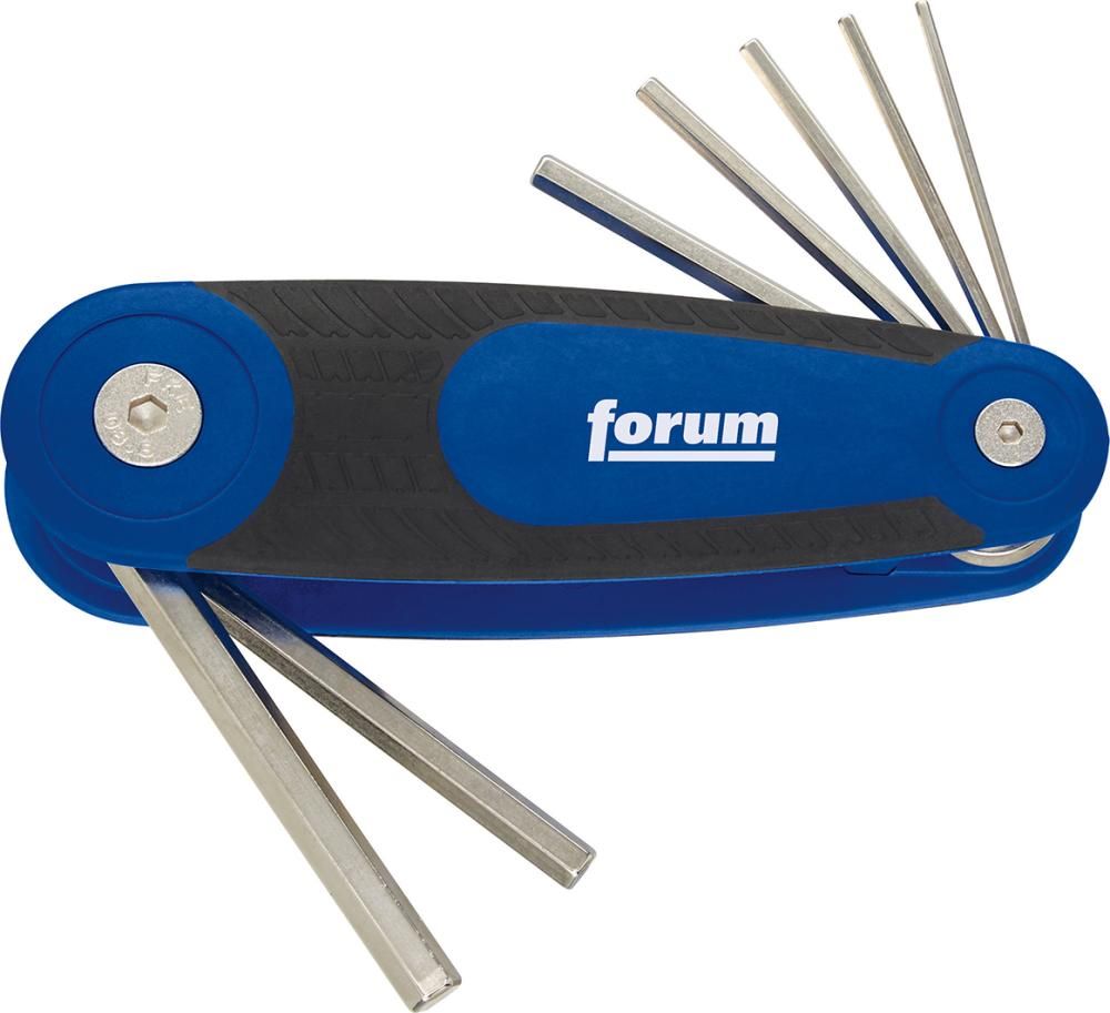 Produktbild FORUM Handklapphalter Stiftschlüssel für Sechskant 1,5 bis 6 mm 7 teilig