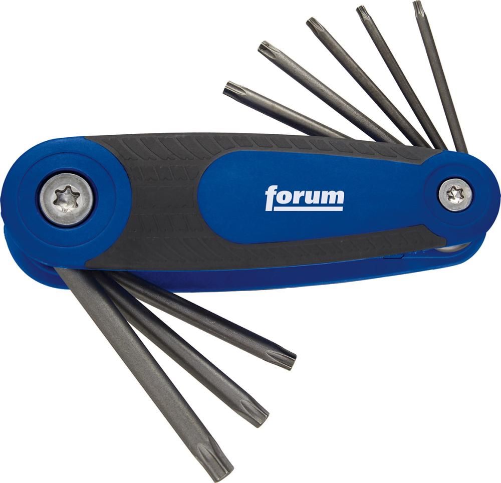 Produktbild FORUM Handklapphalter Stiftschlüssel für Torx T9 bis T40 8 teilig