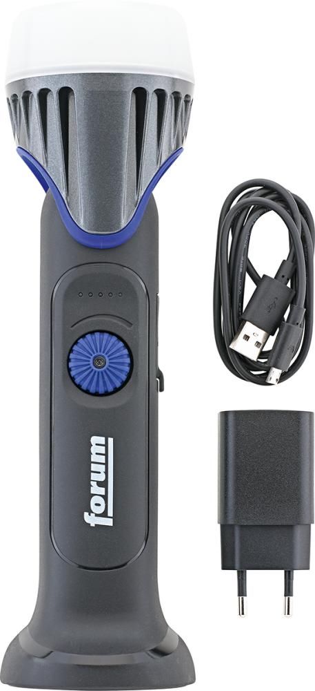 Produktbild FORUM Akku Handlampe LED 360 Grad 60-1000 Lumen mit Powerbank bild 2