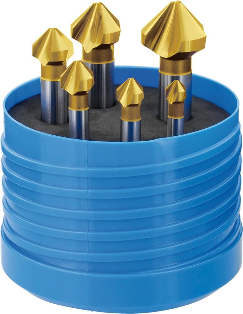 Produktbild FORUM Kegel und Entgratsenker-Satz 90 Grad HSS DIN 335-C Durchmesser 6,3 – 25 mm