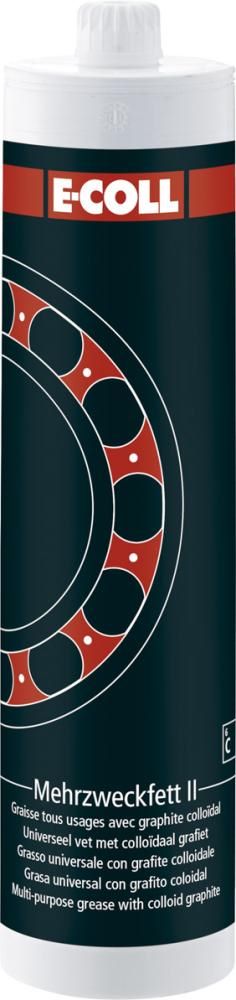 Produktbild E-Coll Mehrzweckfett graphitiert Kartusche mit 500 Gramm