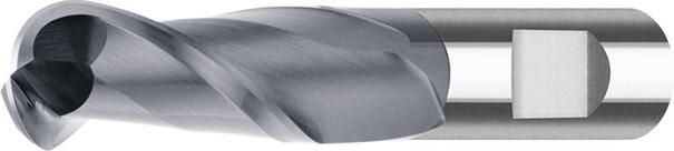 Produktbild Fortis Radiusfräser Schneidenlänge 10 mm Gesamtlänge 54 mm kurz VHM AlTiN bild 2