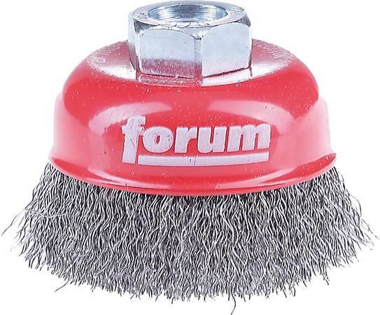 Produktbild FORUM Topfbürste Stahldraht M14 100 x 0,3 mm gewellt 