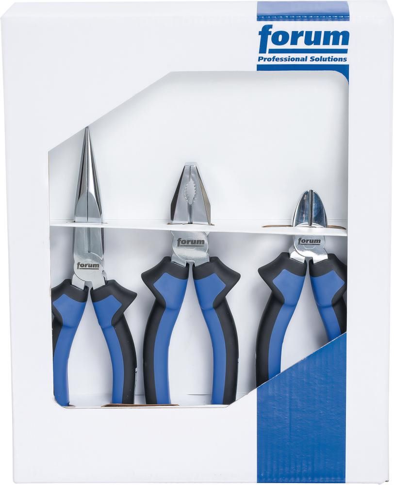 Produktbild FORUM Zangensatz mit Mehrkomponenten Kunststoffhüllen 3 Teile