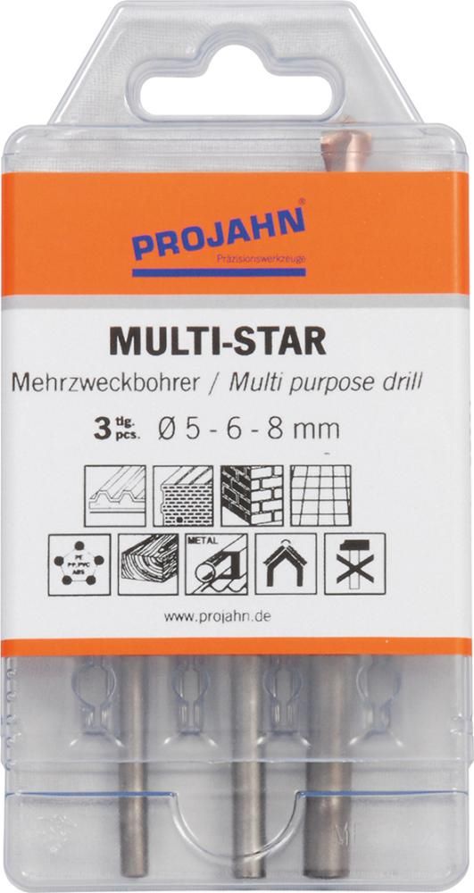 Produktbild Projahn Mehrzweckbohrer-Satz 3 teilig Multistar Durchmesser 5 - 8 mm bild 2