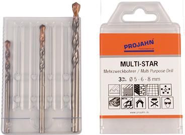 Produktbild Projahn Mehrzweckbohrer-Satz 3 teilig Multistar Durchmesser 5 - 8 mm