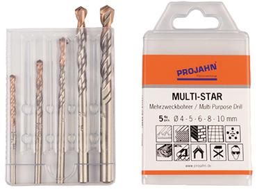 Produktbild Projahn Mehrzweckbohrer-Satz 5 teilig Multistar Durchmesser 4 - 10 mm