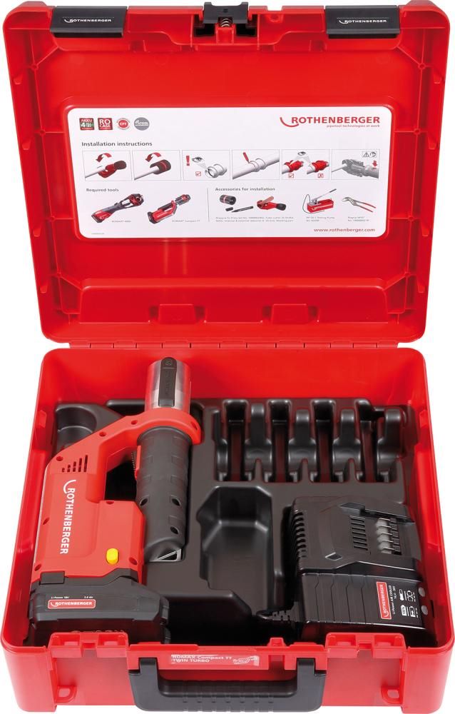 Produktbild ROTHENBERGER Pressmaschine ROMAX Compact TT Basis Set 1 ohne Backen