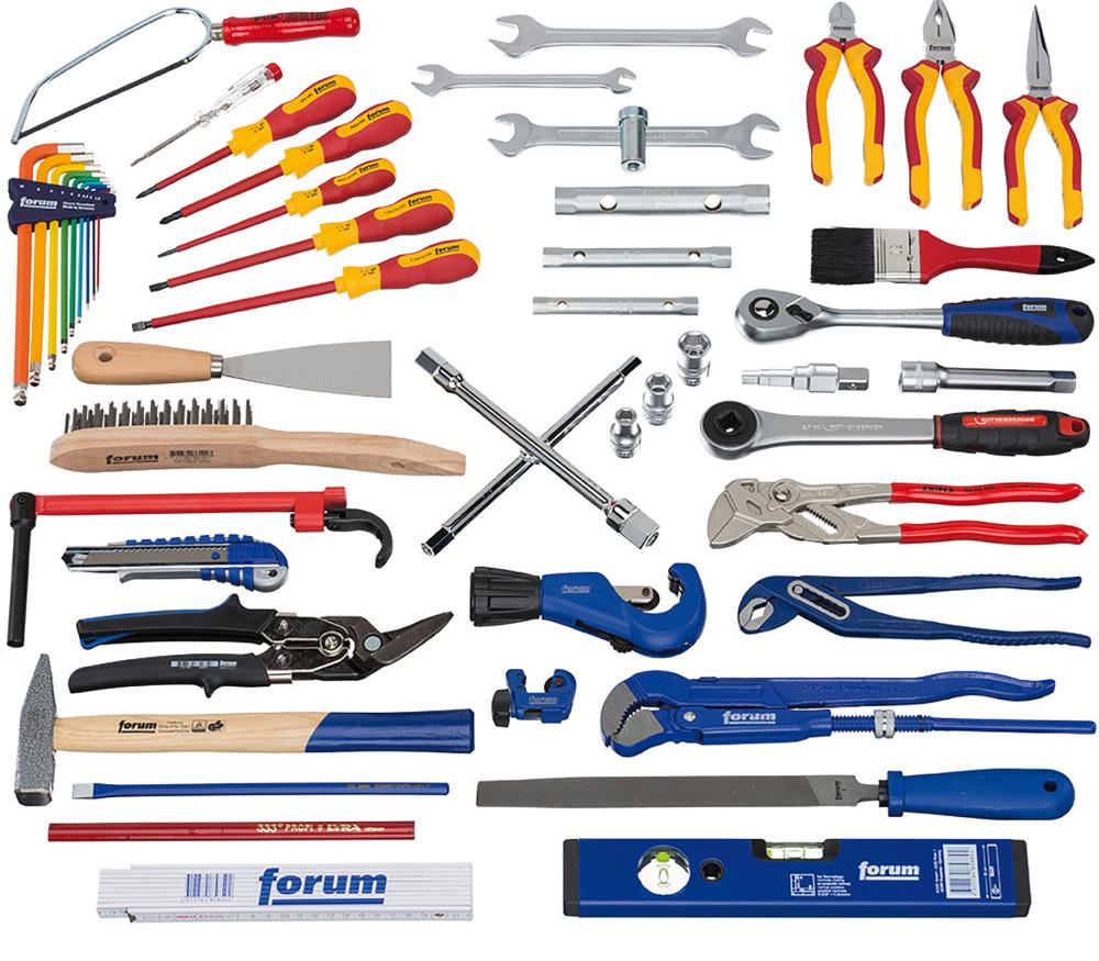 Produktbild FORUM Sanitär Werkzeugsatz 53 Teile im Trolley